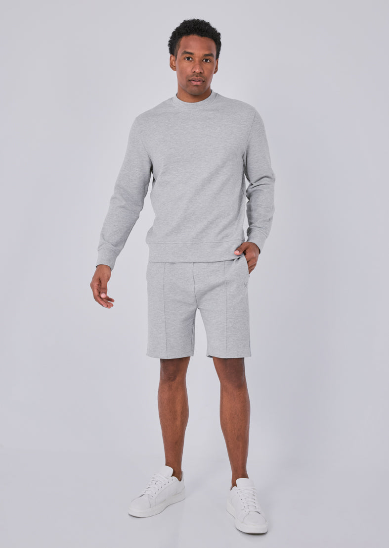 Mens All Around Lounge Crew Neck Sweatshirt Grey Marl