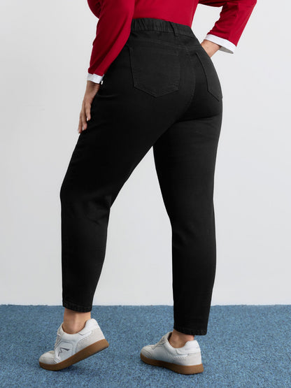 Stretchy Hot-Fixed Rhinestone Skinny-Fit Jeans