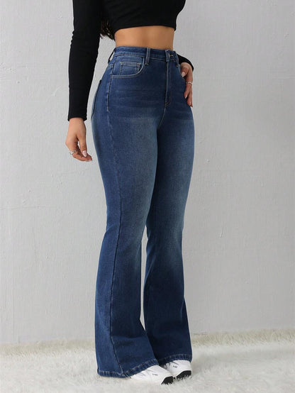 Women's Jeans Casual Sexy Tight Elastic Flared Pants