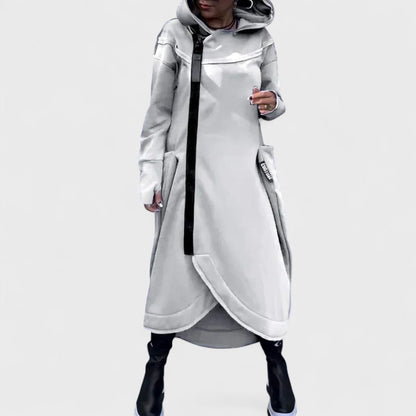 Maren Luxe™ | Long Zip Hooded Coat