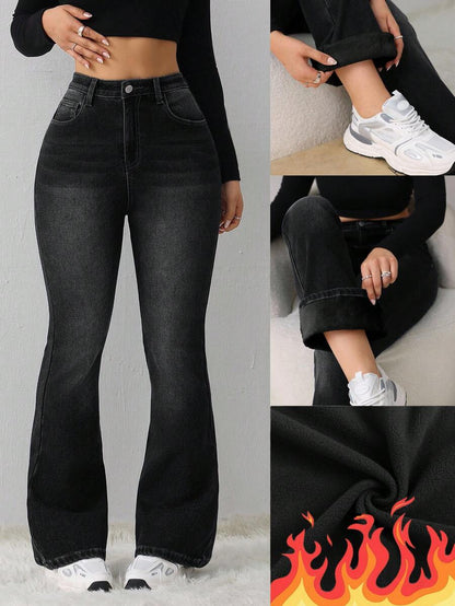 Women's Jeans Casual Sexy Tight Elastic Flared Pants