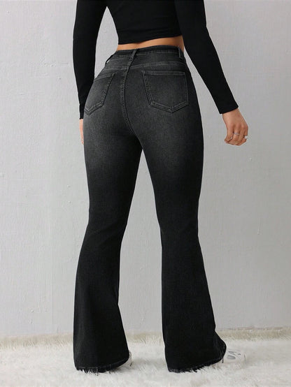 Women's Jeans Casual Sexy Tight Elastic Flared Pants
