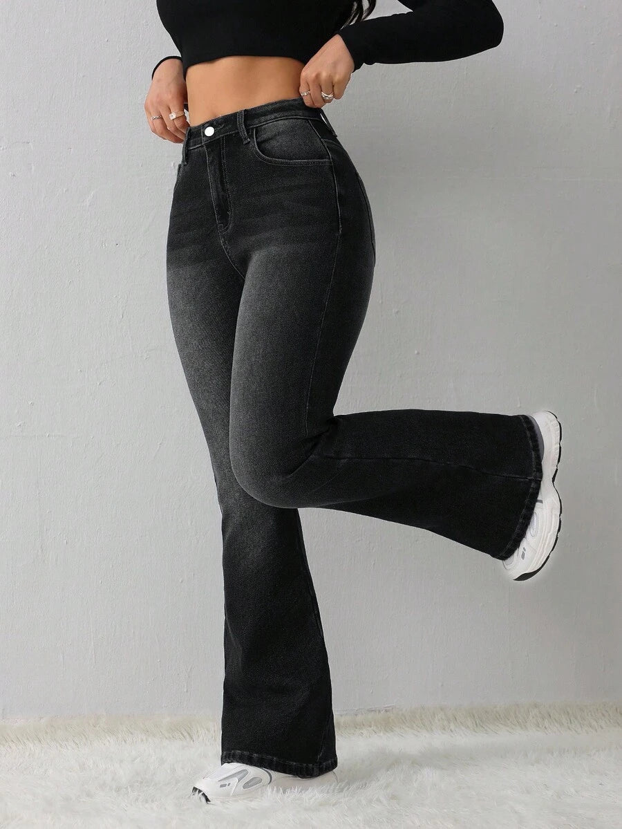Women's Jeans Casual Sexy Tight Elastic Flared Pants