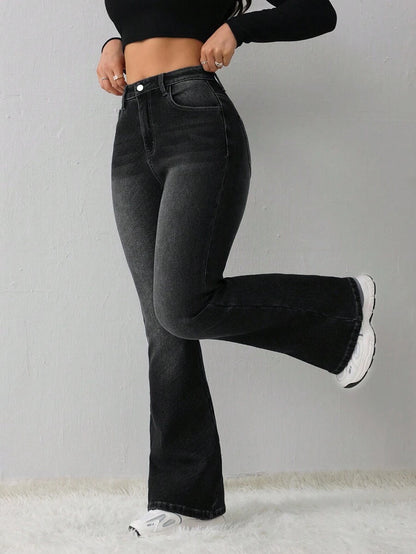 Women's Jeans Casual Sexy Tight Elastic Flared Pants