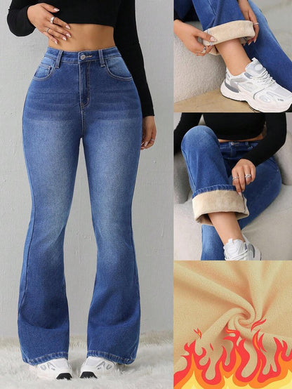 Women's Jeans Casual Sexy Tight Elastic Flared Pants