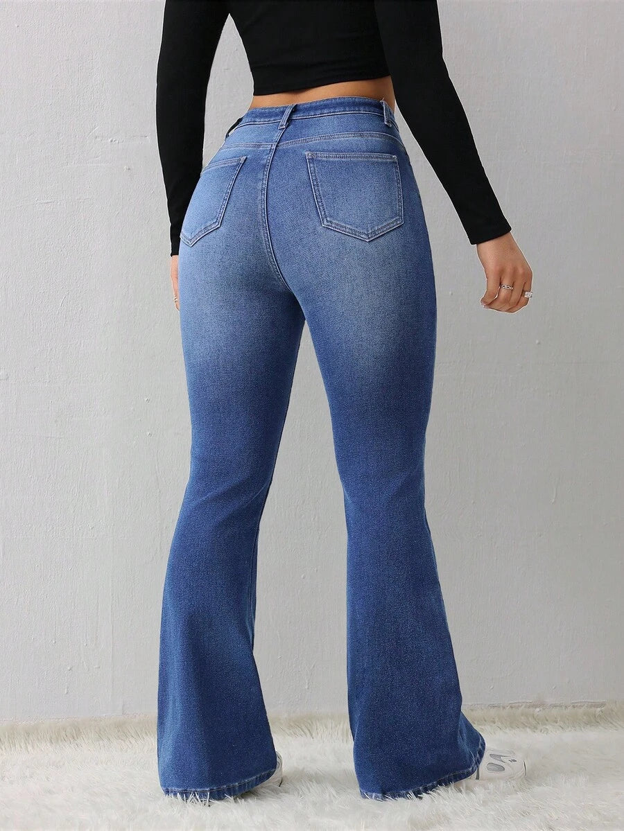Women's Jeans Casual Sexy Tight Elastic Flared Pants