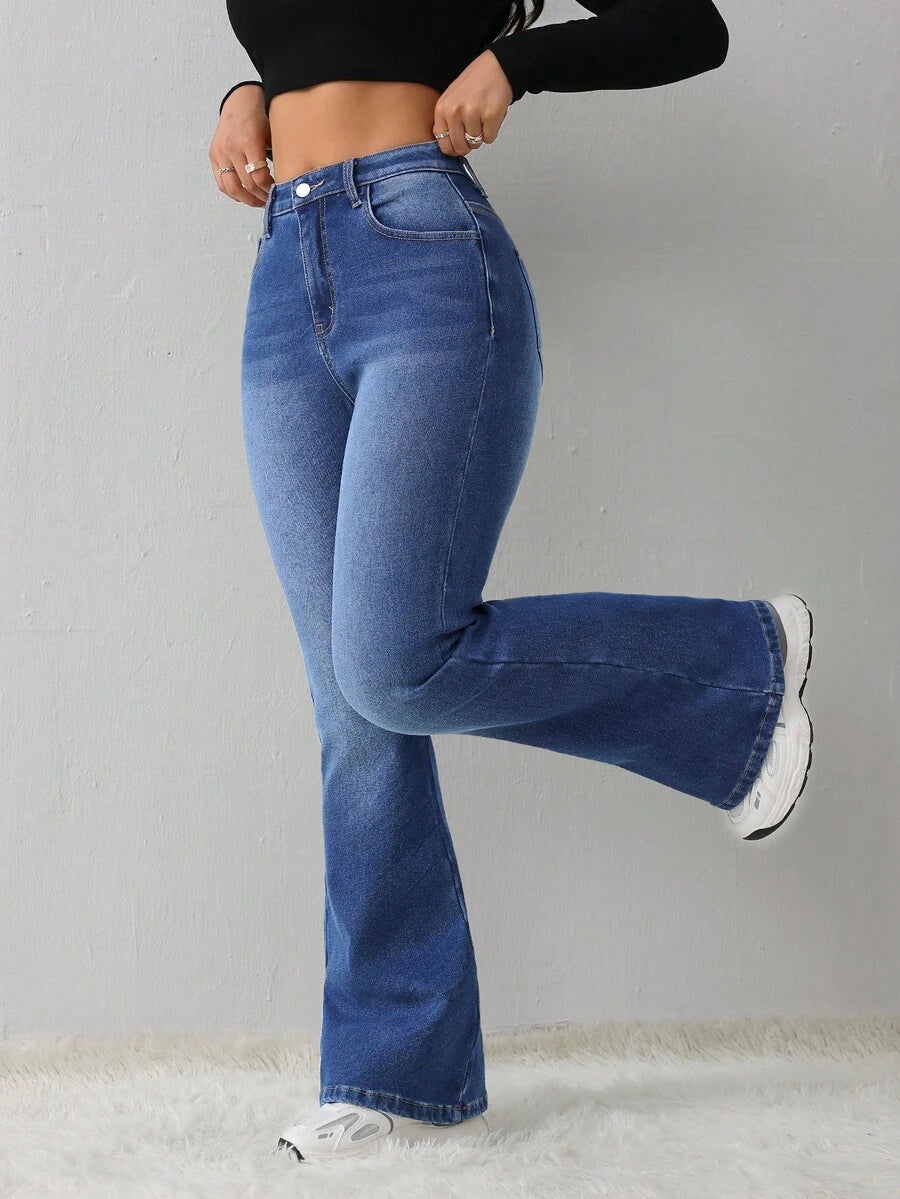 Women's Jeans Casual Sexy Tight Elastic Flared Pants