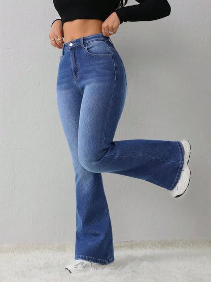 Women's Jeans Casual Sexy Tight Elastic Flared Pants