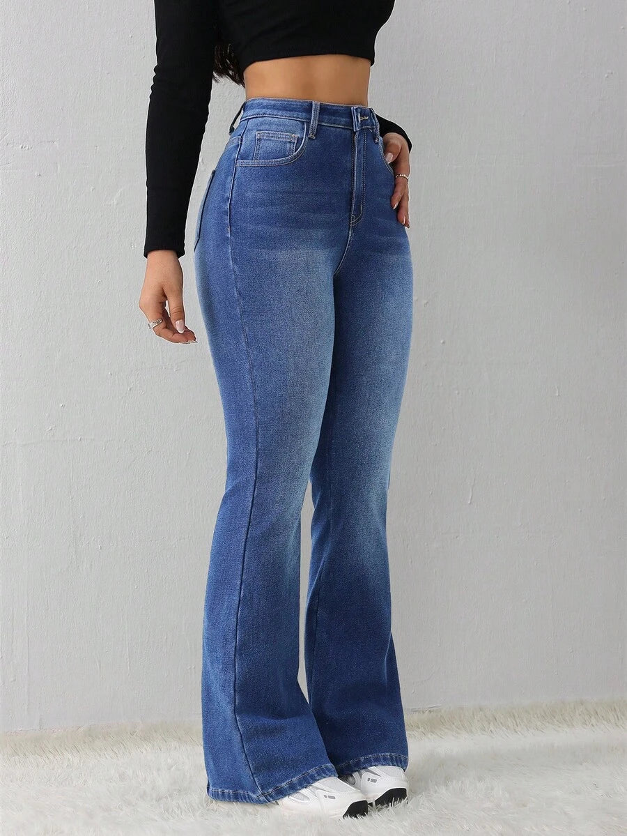 Women's Jeans Casual Sexy Tight Elastic Flared Pants