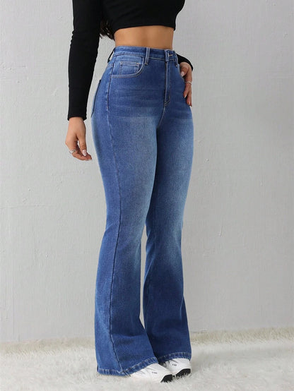 Women's Jeans Casual Sexy Tight Elastic Flared Pants