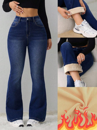 Women's Jeans Casual Sexy Tight Elastic Flared Pants