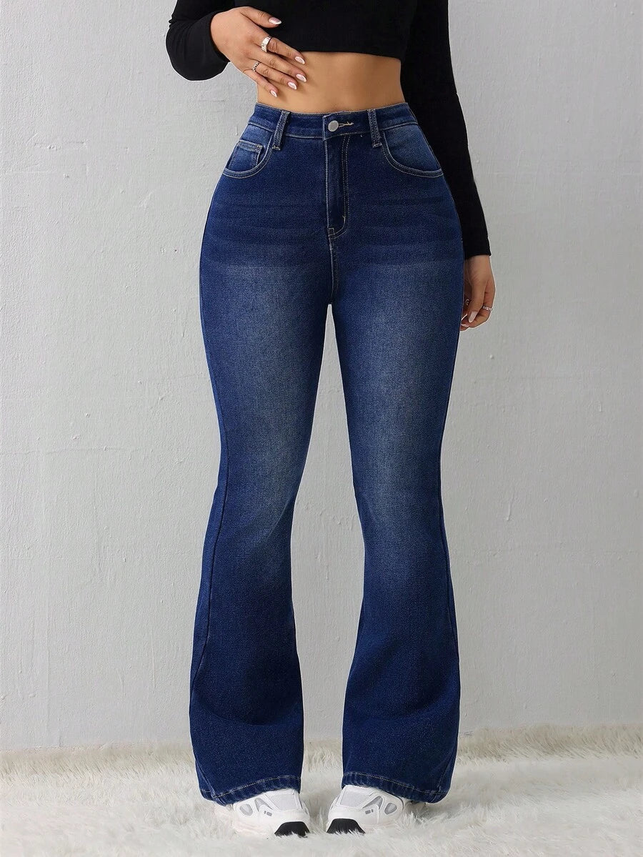 Women's Jeans Casual Sexy Tight Elastic Flared Pants