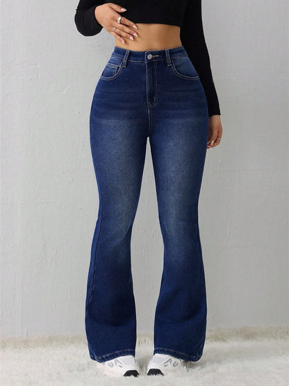 Women's Jeans Casual Sexy Tight Elastic Flared Pants