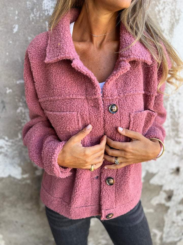 Elsbeth™ | Cosy Button-Up Teddy Jacket