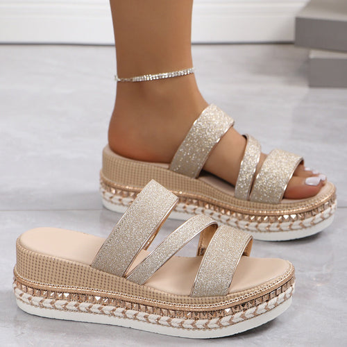 Women's Silver Zipper Hollow Fashion Sandals