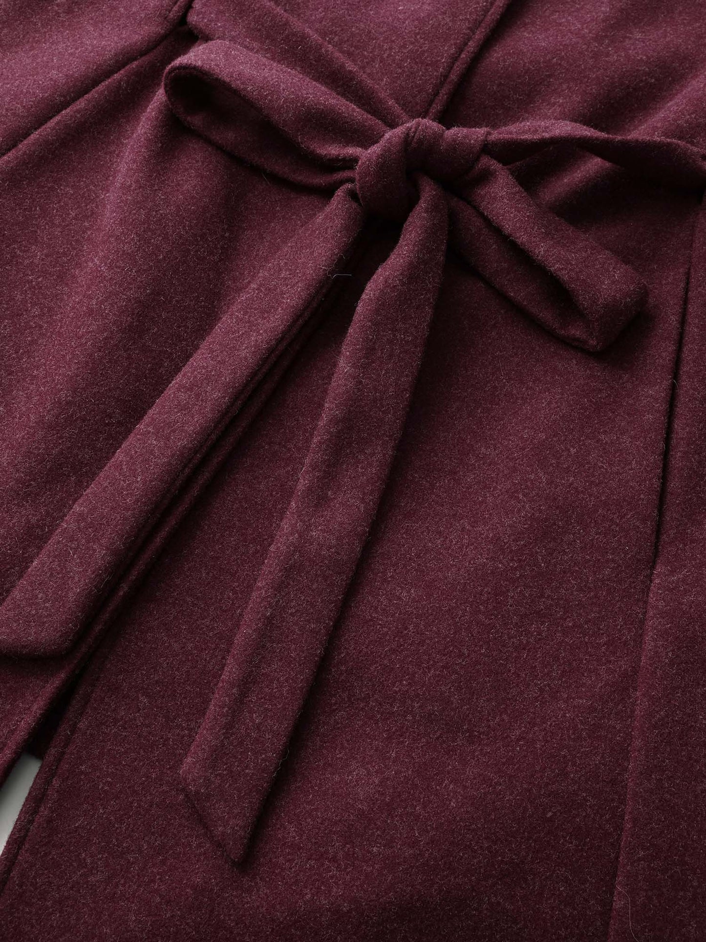 Detachable Fur Collar Waist-Tie Jacket