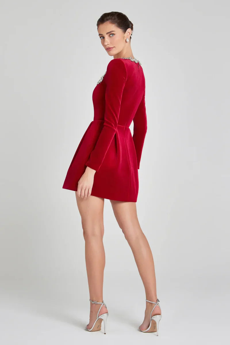 Isabella | Velvet Mini Dress