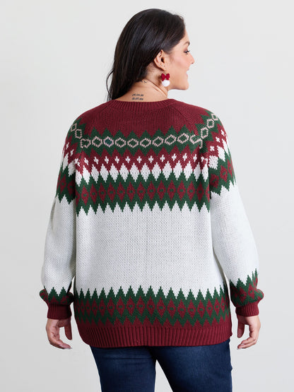 Fair-Isle Holiday Jacquard Pullover