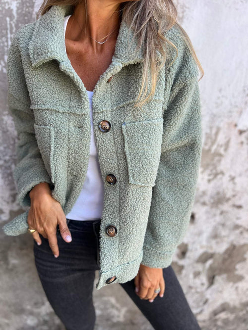 Elsbeth™ | Cosy Button-Up Teddy Jacket