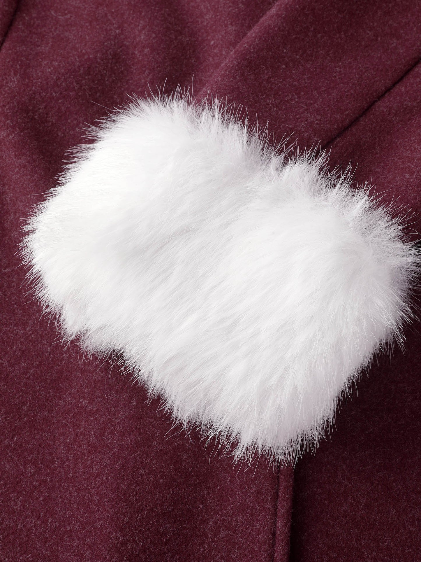 Detachable Fur Collar Waist-Tie Jacket