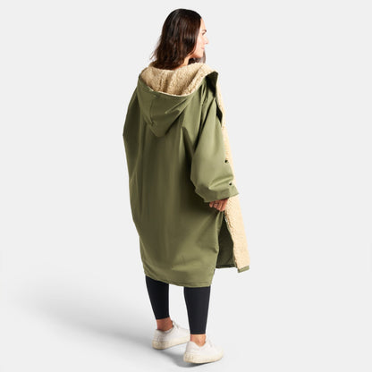 Drying Robe Waterproof Wind Resistant Changing Robe Soft Sherpa Fleece Lined Oversized Hooded Long Sleeve Coat Jacket for Kids Adults Men Women Surfing Beach Swimming Keep Dry