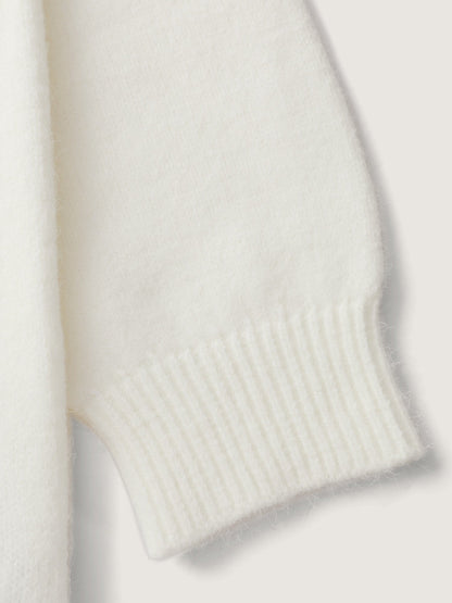 Jacquard Bow Hand-Threaded Pullover