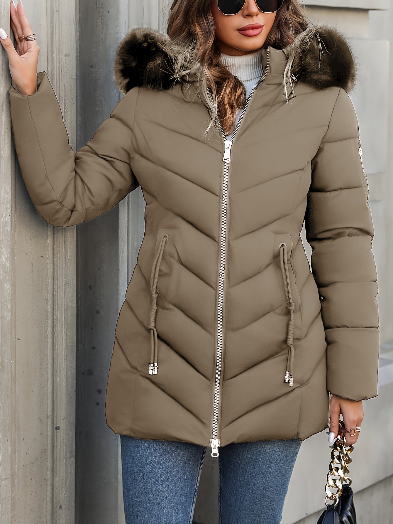 Aurelia Luxe™ | Faux Fur Hooded Winter Jacket