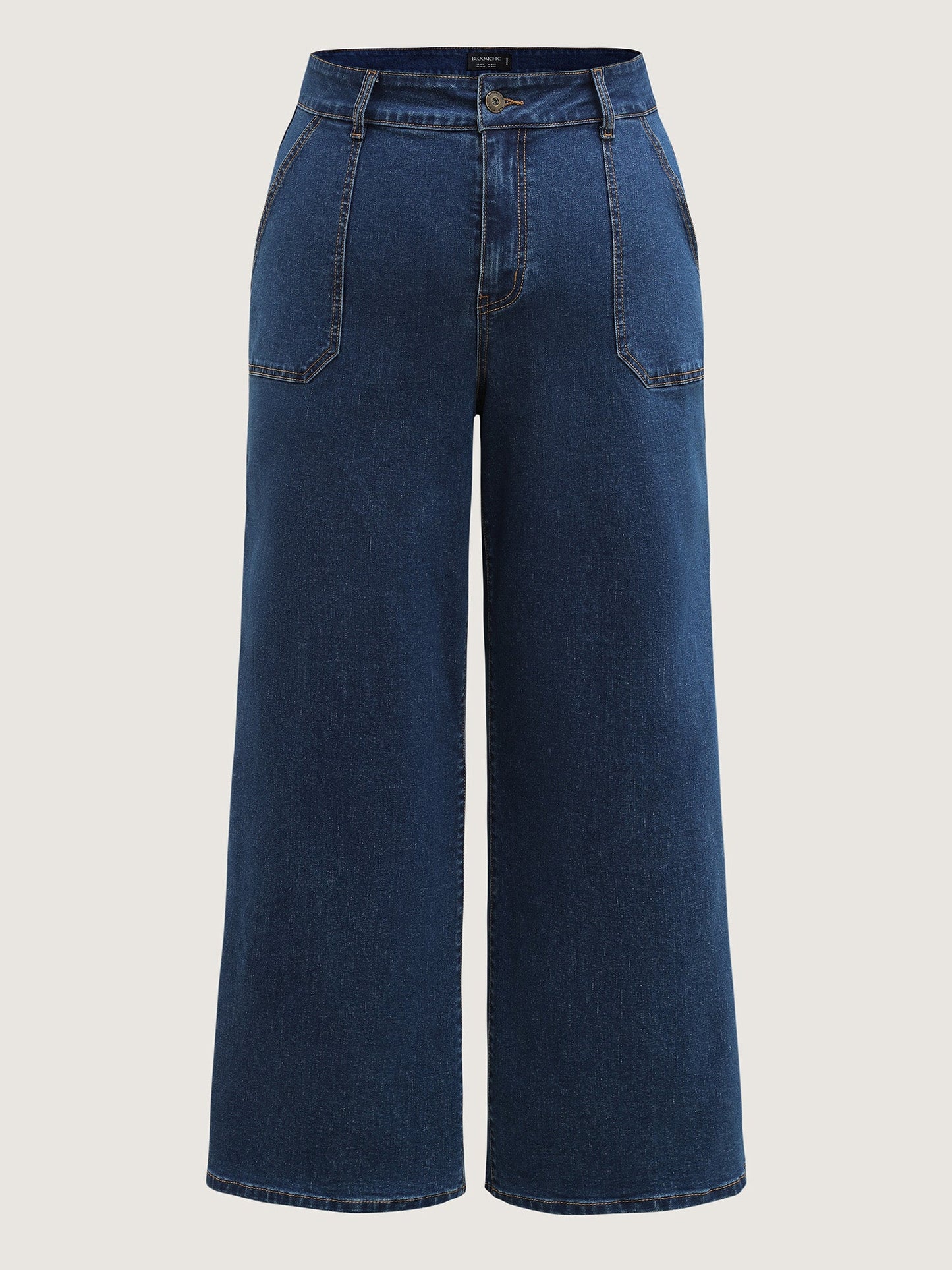 Side Pockets Wide-Leg Jeans