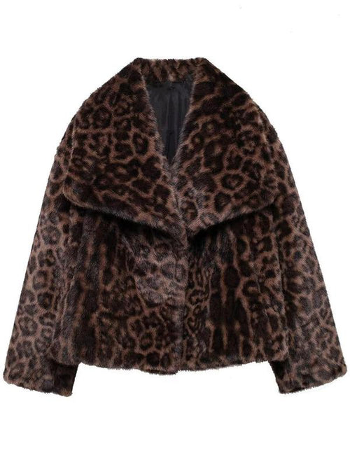 Women's Solid Color Faux Fur Fuzzy Jacket, Casual Elegant Long Sleeve Collared Fuzzy Coat for Fall & Winter, Women's Clothing for Daily Wear, Cute Tops