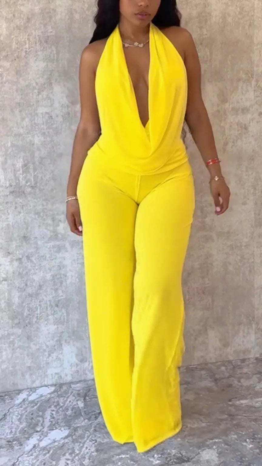 Ladies' Neck Tie Top+pants with Casual Temperament Suit