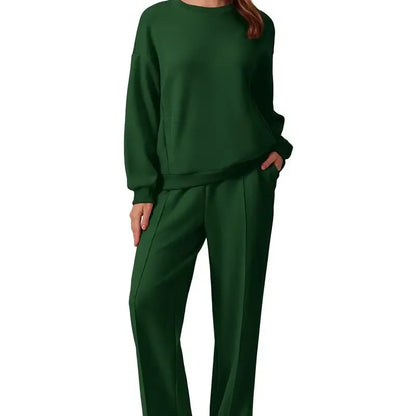 2-Piece Sweatshirt & Pants Set – Comfy Travel or Home Outfit