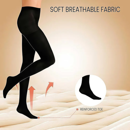 Pack of 3 Women's Black Thermal Tights 140 Denier Soft Cozy Winter Warmth Comfortable Fit Multiple Sizes Ideal for Cold Weather