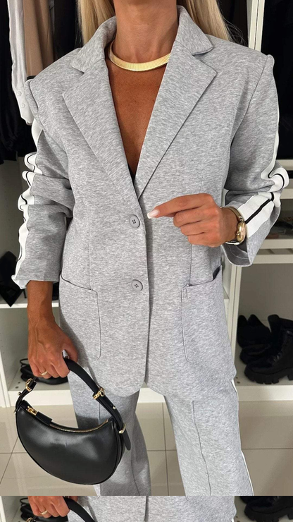 Women's Lapel Long Sleeve Casual Suit