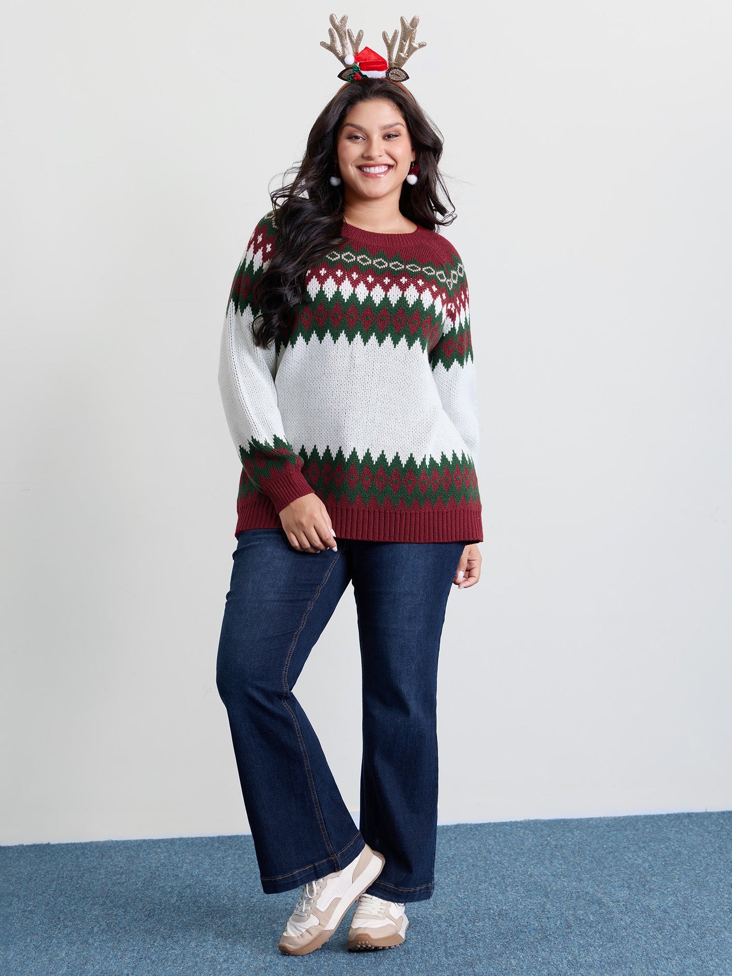 Fair-Isle Holiday Jacquard Pullover