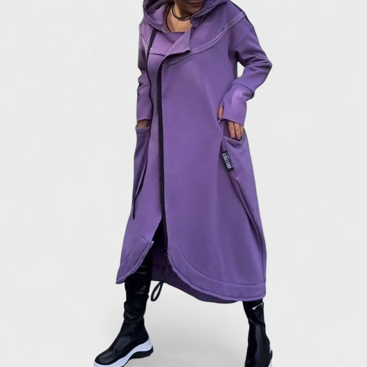 Maren Luxe™ | Long Zip Hooded Coat