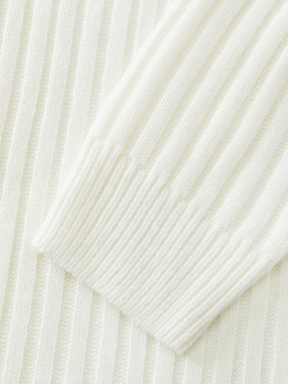 High Turtleneck Textured Sweater Dress