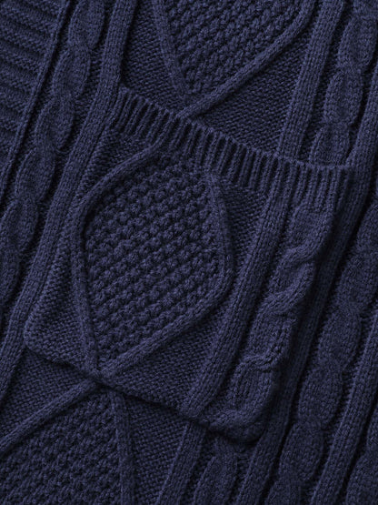 Twisted Hooded Sleeveless Knit Cardigan