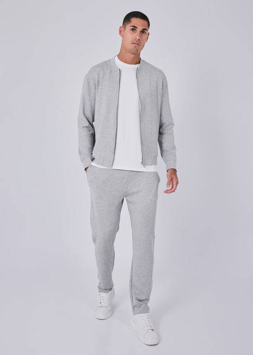 Mens All Around Lounge Bomber Grey Marl