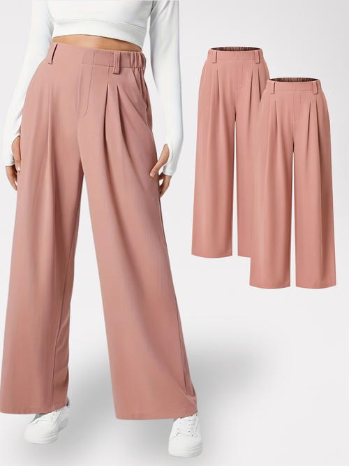 Homeclo® |  2 Pieces wide-Leg Trousers With Pockets