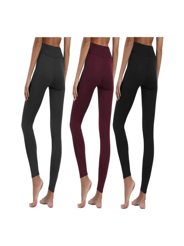 Women's Solid High Waist Thermal Lined Leggings, Casual Comfy Skinny Pants for Daily Outdoor Wear, Women Bottoms for Fall & Winter, Womenswear