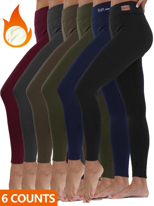 Women's High Waist Sports Tummy Control Leggings, Casual Soft High Stretch Warm Pants, Gym Clothes, Ladies Sportswear for Indoor Outdoor Wear, Leggings for Women