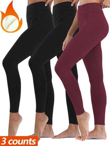 Women's High Waist Sports Tummy Control Leggings, Casual Soft High Stretch Warm Pants, Gym Clothes, Ladies Sportswear for Indoor Outdoor Wear, Leggings for Women