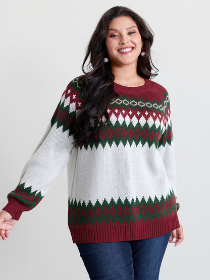 Fair-Isle Holiday Jacquard Pullover