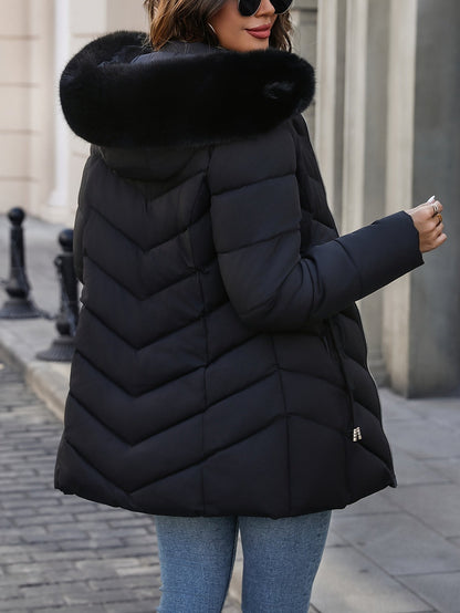 Aurelia Luxe™ | Faux Fur Hooded Winter Jacket
