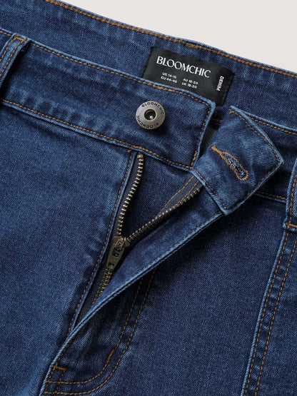 Side Pockets Wide-Leg Jeans