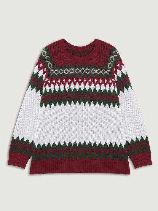 Fair-Isle Holiday Jacquard Pullover