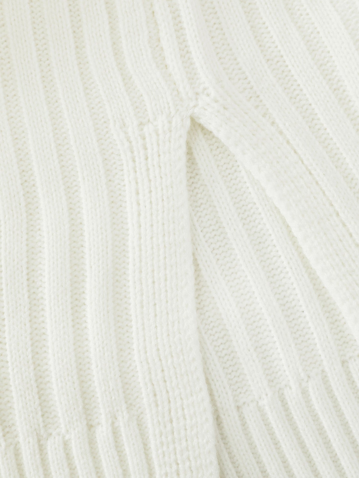 High Turtleneck Textured Sweater Dress