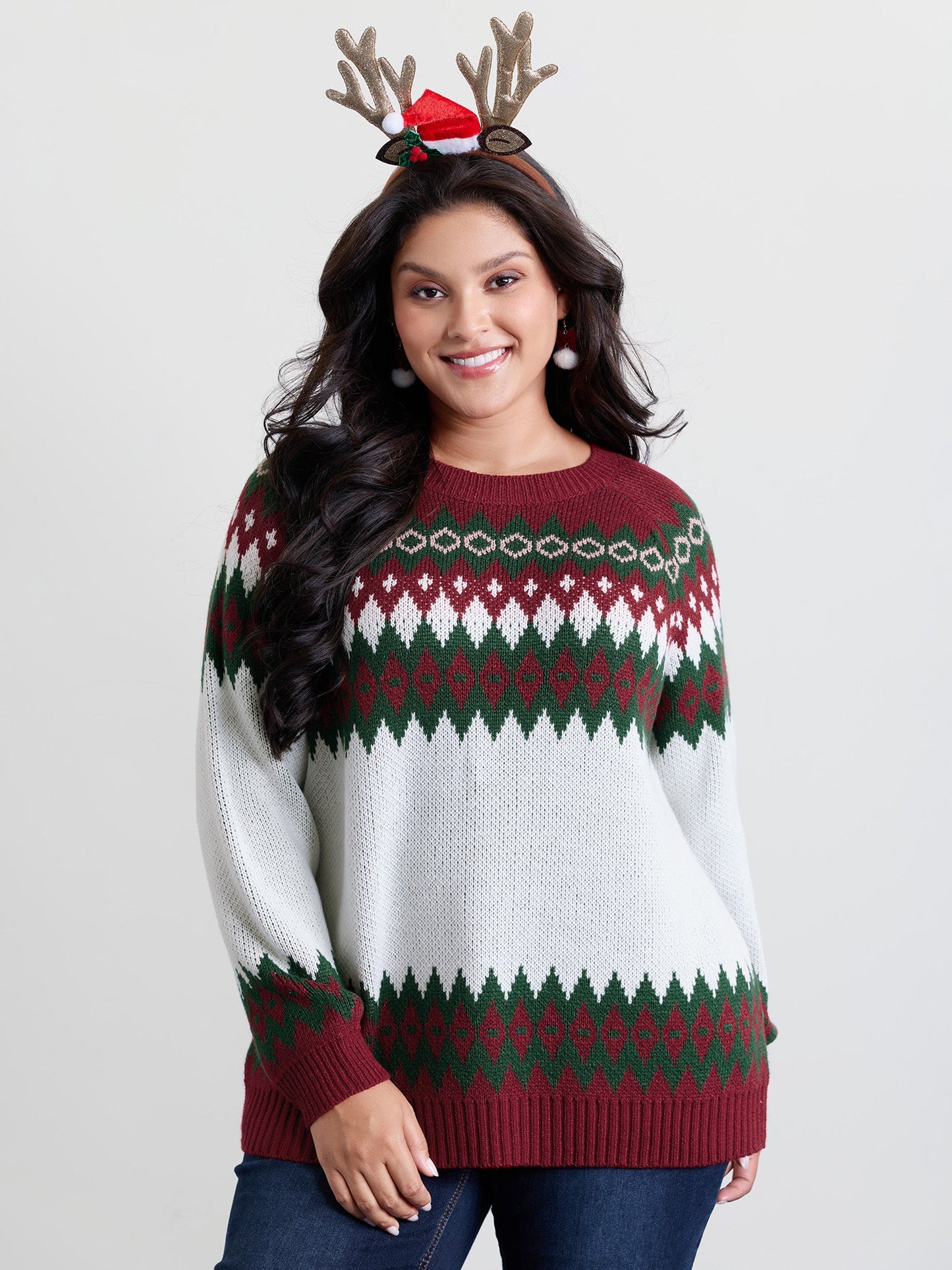 Fair-Isle Holiday Jacquard Pullover