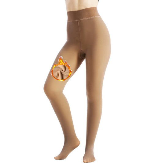 🔥Women's Fleece Lined Tights Fake Translucent Warm Thermal Pantyhose Sheer Thick Leggings Under Dress for Winter with Plush Inner Layer,High quality Tights,Soft and Breathable,5 Colours,Normal and Plus size