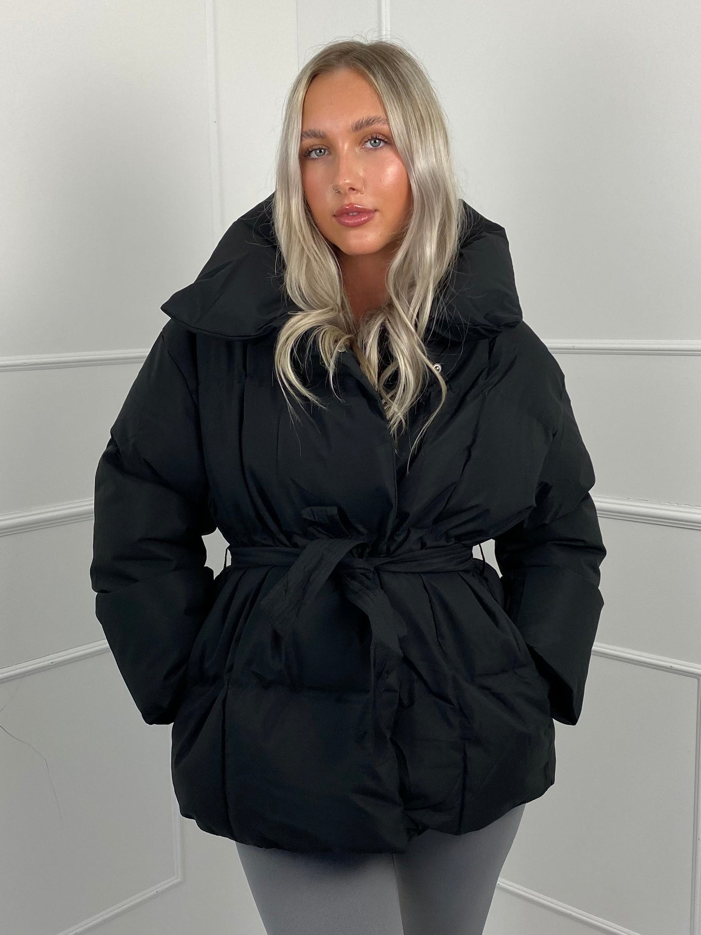 Karly Short Belted Puffer Jacket
